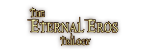 A black background with the words eternal era trilogy written in gold.